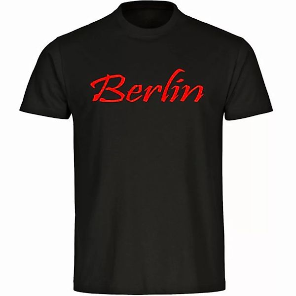 multifanshop T-Shirt Herren Berlin rot - Schriftzug - Männer günstig online kaufen