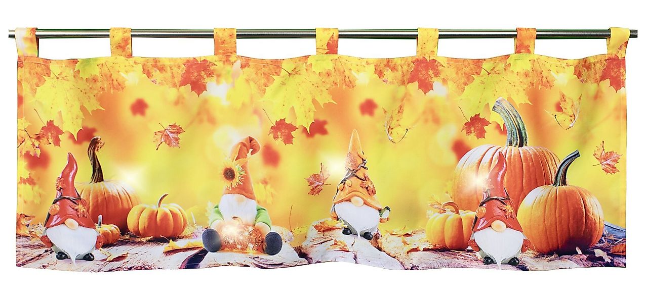 Delindo Lifestyle Scheibengardine LED Scheibengardine Herbst, günstig online kaufen
