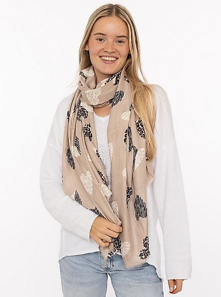 Zwillingsherz Schal "Safari Hearts", angesagtes Herzmuster im Leolook günstig online kaufen