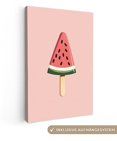 OneMillionCanvasses® Leinwandbild Wassermelone - Eiscreme - günstig online kaufen