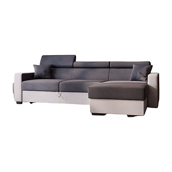Goldstoff Ecksofa mit Schlaffunktion & Bettkasten günstig online kaufen