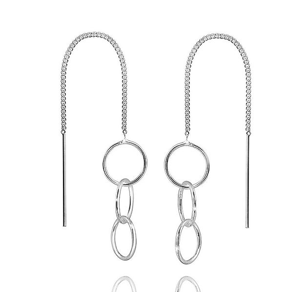 Materia Paar Ohrhänger Damen Silber Durchzieher Kreise lang SO-224, 925 Ste günstig online kaufen