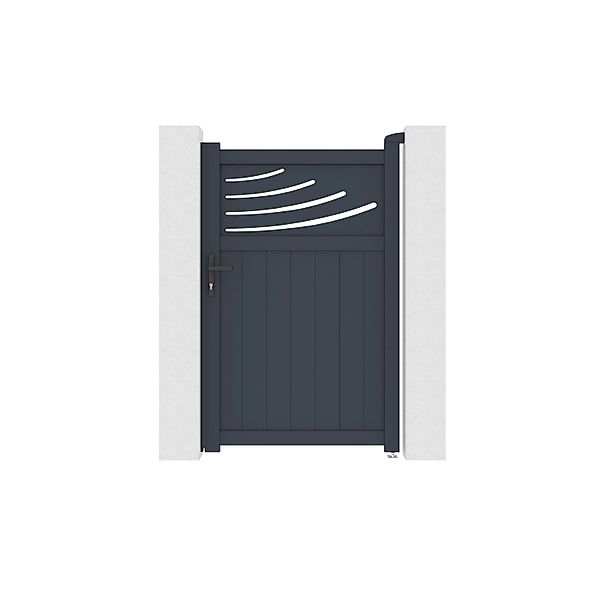 Casanoov Gartentür Aus Aluminium 1M Halti H 160Cm Grau günstig online kaufen