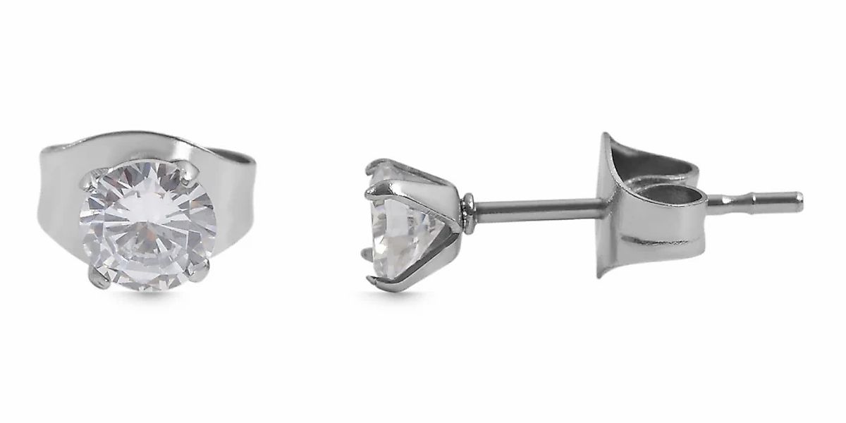 Adelia´s Paar Ohrhänger "Damen Ohrringe – Ohrstecker aus Edelstahl mit Zirk günstig online kaufen