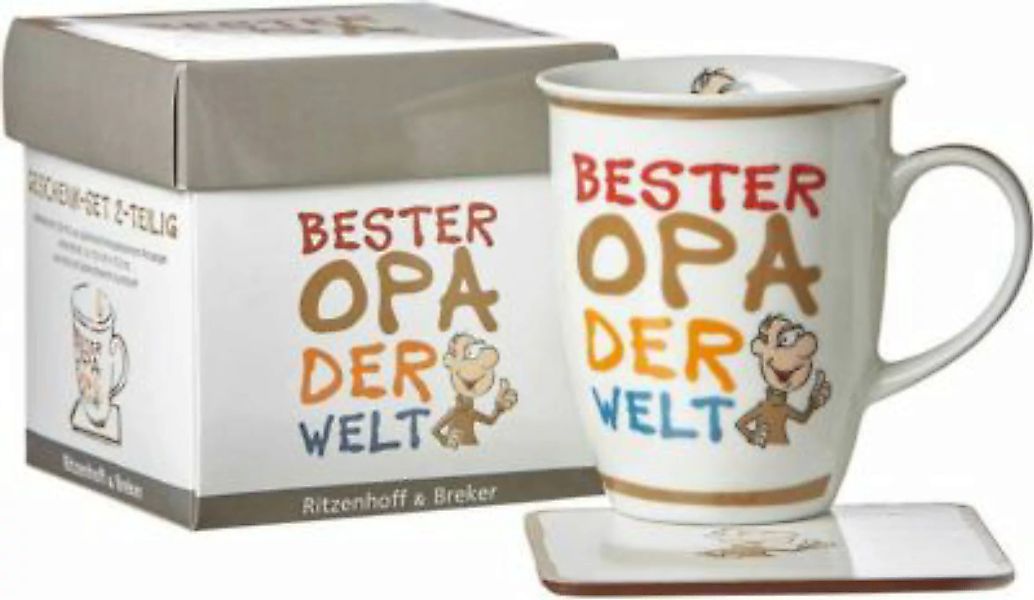 Ritzenhoff & Breker Kaffeebecher Opa im Geschenkkarton Kaffeebecher bunt günstig online kaufen