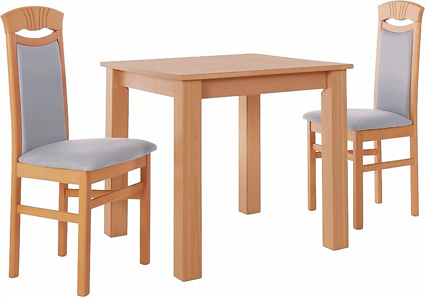 Home affaire Essgruppe "Luisa + Franz Set", (Set, 3 tlg., 3tlg), Buche Mass günstig online kaufen