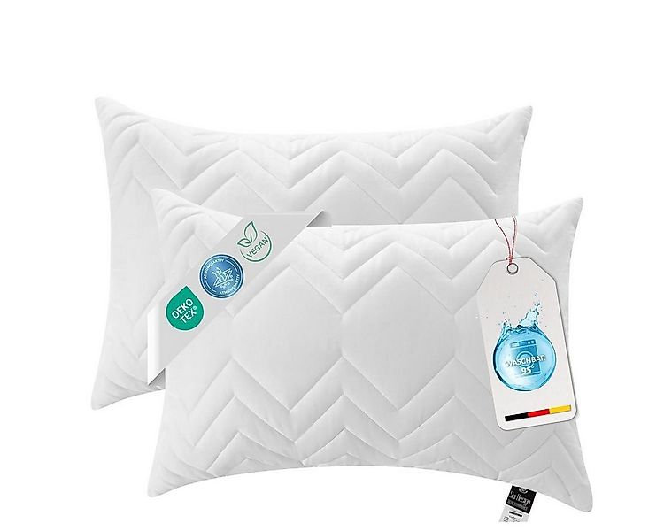 SEI Design Kopfkissen Mikrofaser Schlafkissen Kissen gesteppt mit Reißversc günstig online kaufen