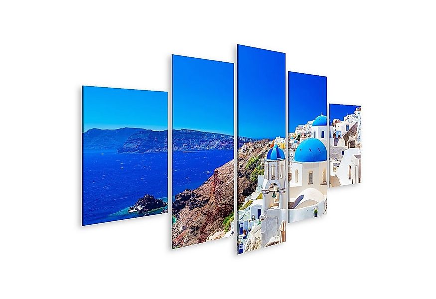 islandburner Leinwandbild Bild auf Leinwand Oia Stadt Auf Der Insel Santori günstig online kaufen