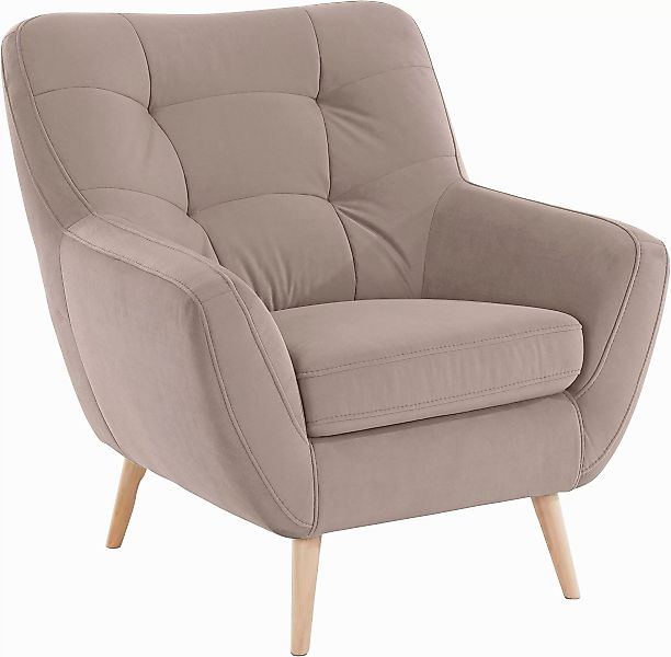 exxpo - sofa fashion Sessel "Scandi, Loungesessel mit tollem Sitzkomfort, h günstig online kaufen