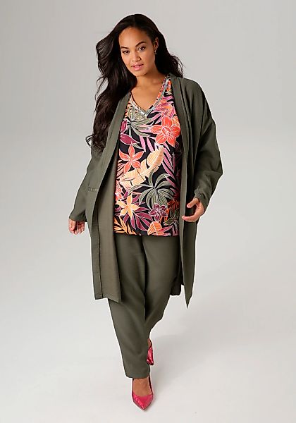 Aniston PLUS Langjacke, aus strukturierter Ware günstig online kaufen