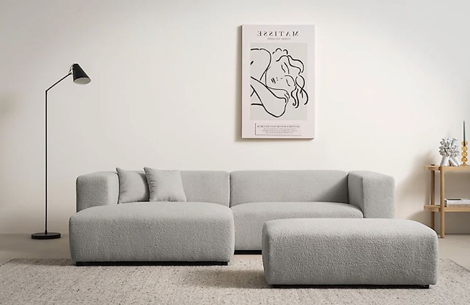 Home affaire Polsterecke »BAKELS, Ecksofa-Set mit Hocker, L-Form mit Schlaf günstig online kaufen