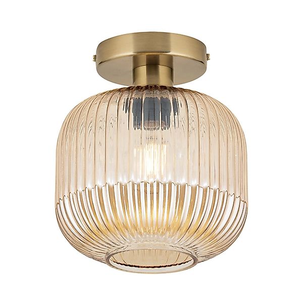 Orion Leuchten Deckenleuchte Carneval Ø 20 cm Bronze Amber günstig online kaufen