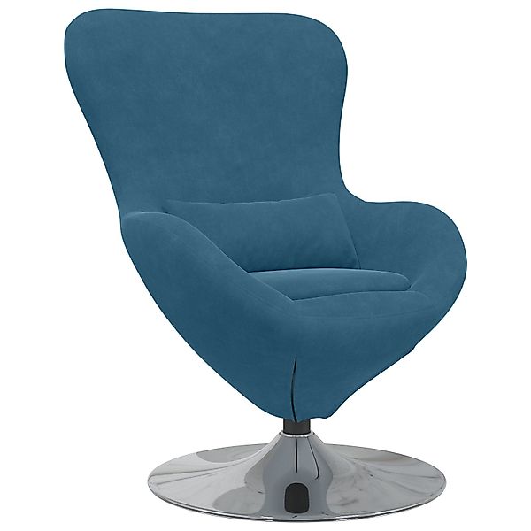vidaXL Sessel Ei-Stuhl Blau Samt (1-St) günstig online kaufen