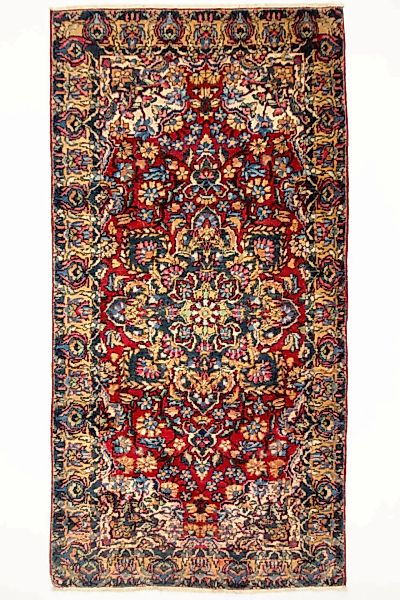 morgenland Wollteppich »Kerman Teppich handgeknüpft mehrfarbig«, rechteckig günstig online kaufen