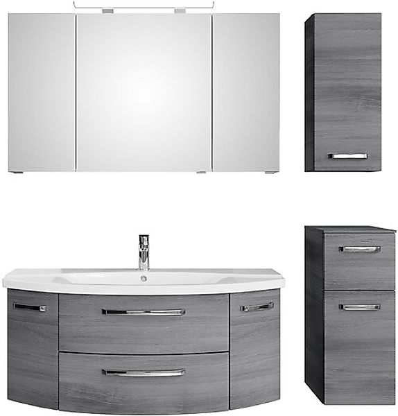 Saphir Badmöbel-Set »Serie 4010 4-teilig Keramik-Waschtisch mit LED-Spiegel günstig online kaufen