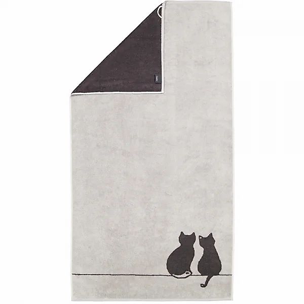 Cawö Handtücher CUTE CATS EDITION You & Me 6263 - Farbe: platin/basalt - 70 günstig online kaufen