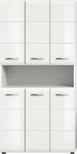 INOSIGN Stauraumschrank (1-St) Florenz, Mehrzweckschrank, Weiß Hochglanz Ti günstig online kaufen