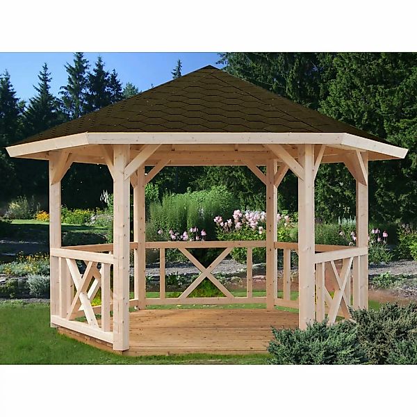 Palmako Holzpavillon "Betty", BxT: 423x423 cm, naturbelassen günstig online kaufen