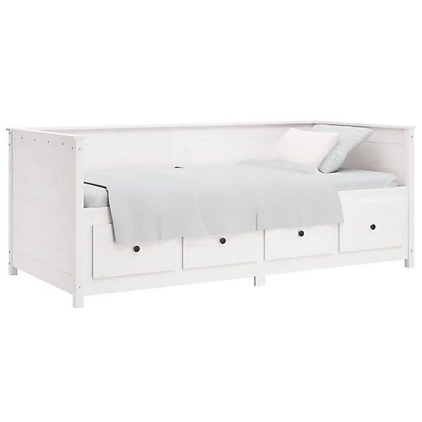 furnicato Bett Tagesbett ohne Matratze Weiß 80x200 cm Massivholz Kiefer (1- günstig online kaufen