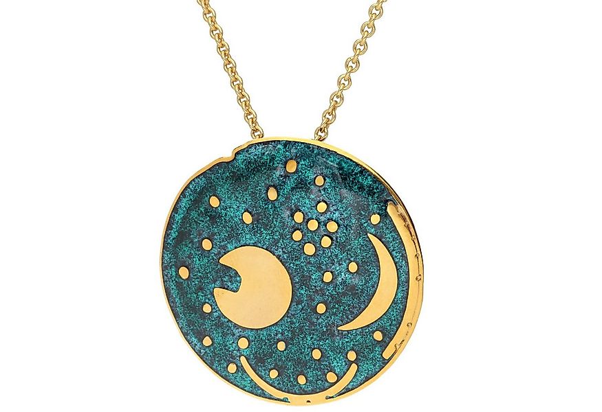 trendor Kette mit Anhänger Himmelsscheibe von Nebra Silber grün/gold ⌀ 30 m günstig online kaufen