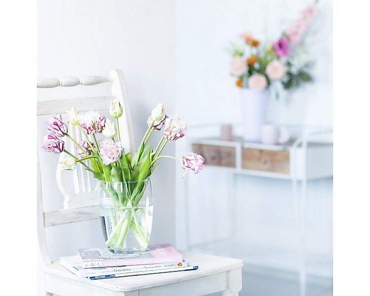 Kunstblume Tulpenstrauß 40cm Lila Papageientulpen künstlich 5 Blüten, Viana günstig online kaufen