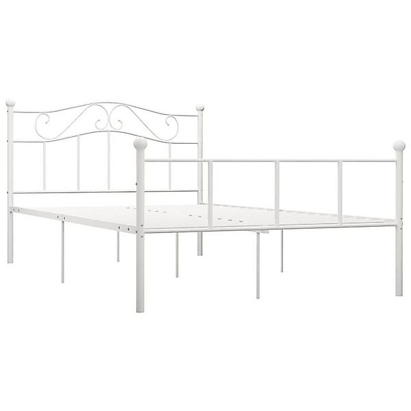 Bettgestell Weiß Metall 160ã200 Cm günstig online kaufen