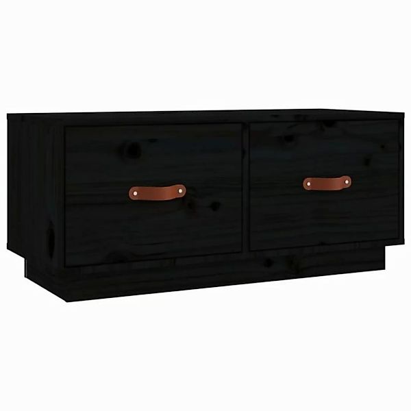 vidaXL TV-Schrank TV-Schrank Schwarz 80x34x35 cm Massivholz Kiefer (1-St) günstig online kaufen