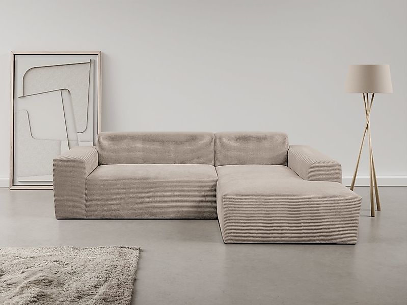 WERK2 Ecksofa "Zeus-L modern & zeitlos, Breite 253 cm, bequemes Sofa" Curvy günstig online kaufen