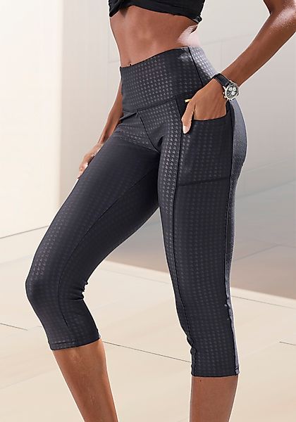 LASCANA Caprileggings Sporthose im Allover-Druck günstig online kaufen