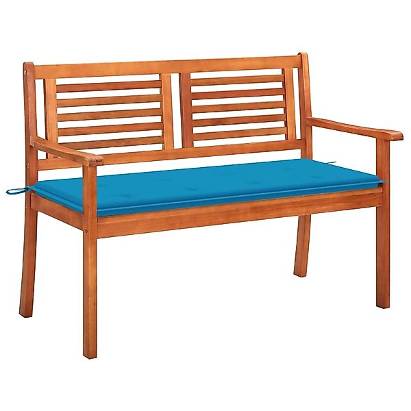 vidaXL 2-Sitzer-Gartenbank mit Auflage 120 cm Massivholz Eukalyptus 3060973 günstig online kaufen