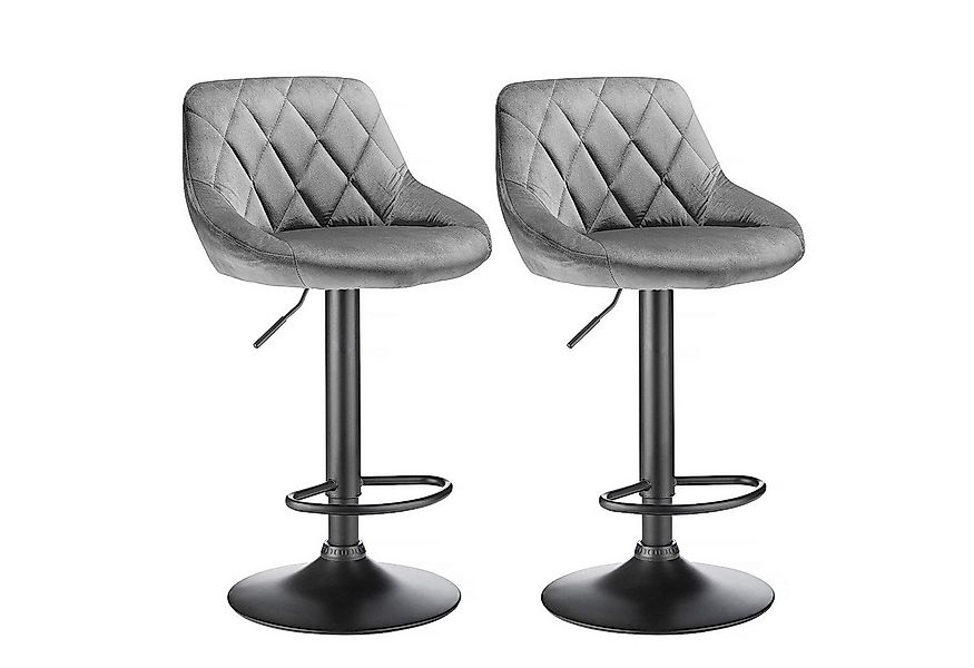 JEOBEST Barhocker Barstühle Bistrohocker Samt Gepolsterte Sitzfläche Höhenv günstig online kaufen
