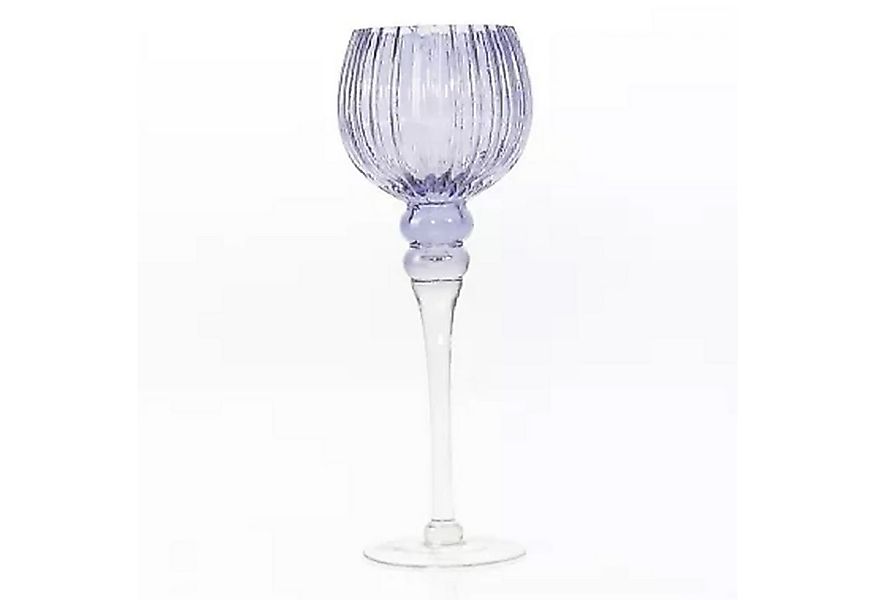 Goldbach Windlicht Vielseitiger Dekopokal aus Glas in Violett - 35 x 13 x 1 günstig online kaufen