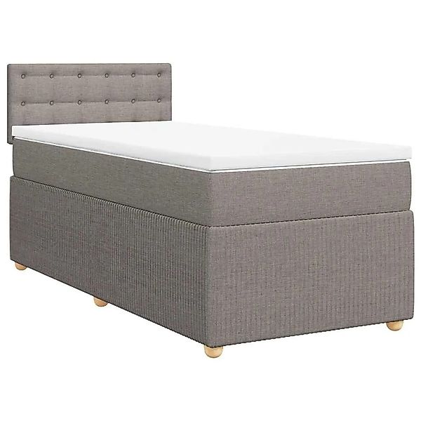 vidaXL Boxspringbett mit Matratze Taupe 90x190 cm Stoff 3289629 günstig online kaufen