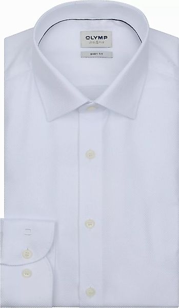OLYMP Level 5 Dobby Hemd Weiß - Größe 44 günstig online kaufen