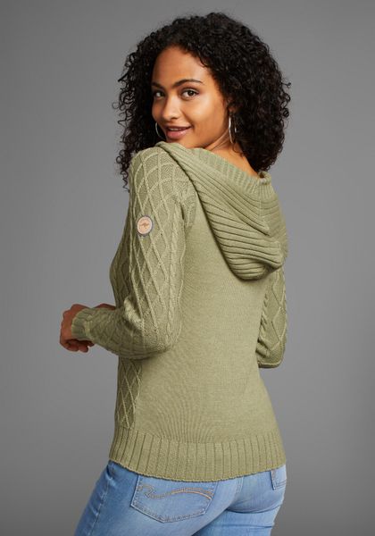 KangaROOS Kapuzenpullover aus Zopfstrick günstig online kaufen