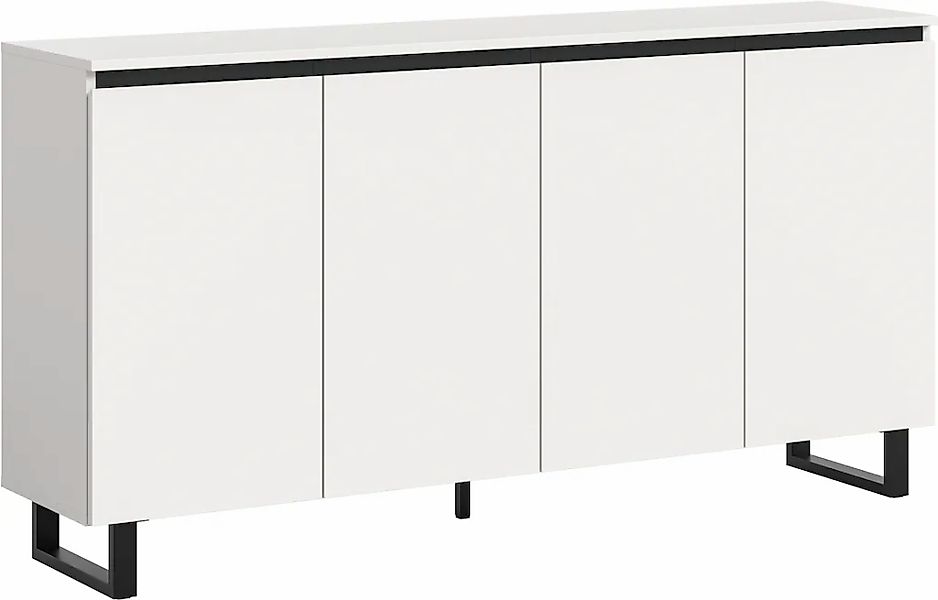 INOSIGN Sideboard "TOMA, Breite: 160 cm, mit Metall-Kufen-Fuß, 4 Türen, 4 E günstig online kaufen