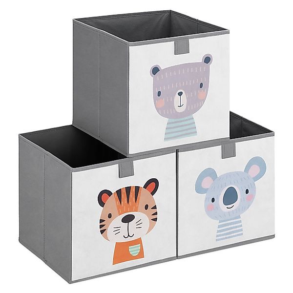 Navaris Auflagenbox Kinder Aufbewahrungsbox 3er Set Aufbewahrung 28x28x28cm günstig online kaufen