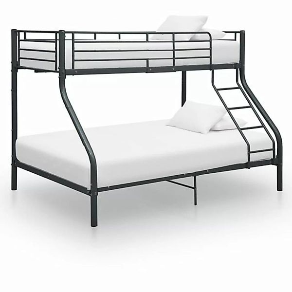 furnicato Bett Etagenbettgestell Schwarz Metall 140x200 cm/90x200 cm günstig online kaufen