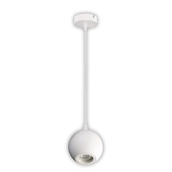 ENOVALITE Pendelleuchte GLOBE Weiß Ø100mm Deckenleuchte GU10 Fassung 1-Flam günstig online kaufen