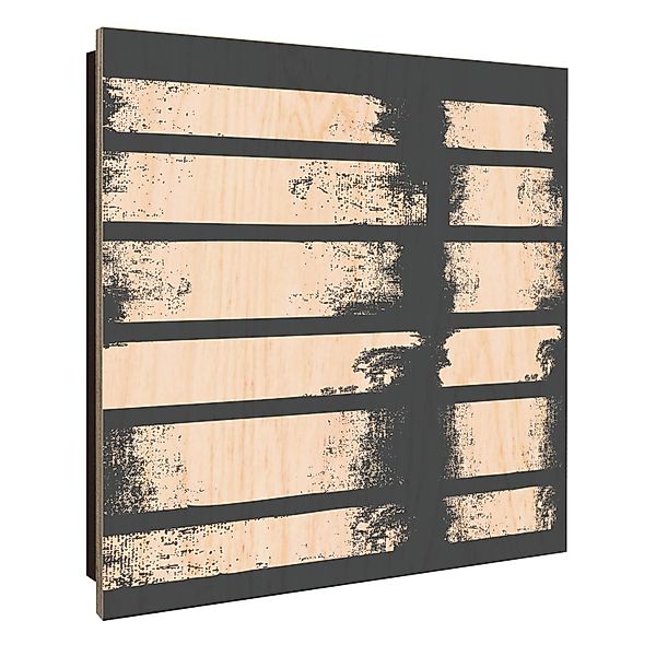 Banjado Schlüsselkasten Holz 30x30cm Schwarz Scharnier Rechts 50 Haken Desi günstig online kaufen