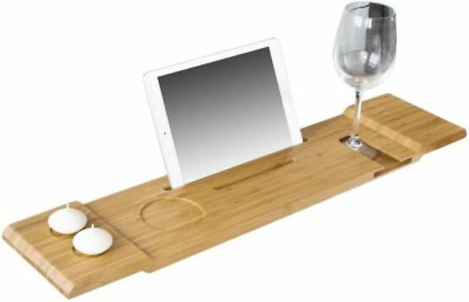 SoBuy® Badewannenablage aus Bambus, mit Halter iPad oder Handys natur  Kind günstig online kaufen