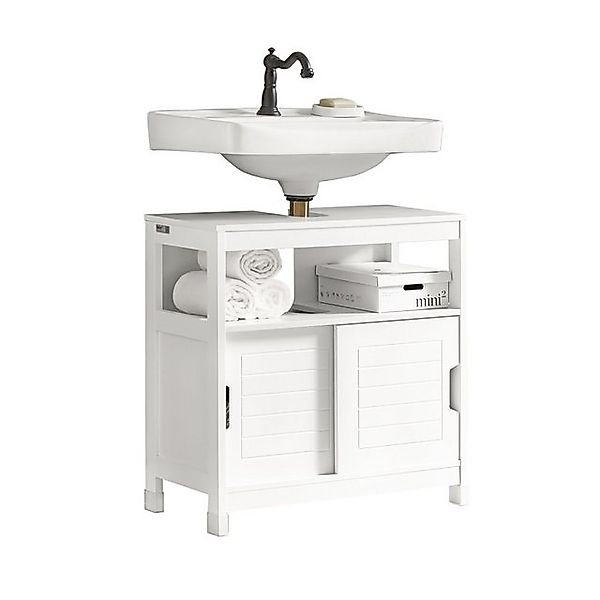 SoBuy Waschbeckenunterschrank FRG128 Badezimmerschrank mit 2 günstig online kaufen