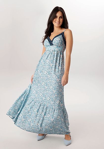 Aniston SELECTED Sommerkleid mit Jeansbesatz und aufgesetzten Nieten - NEUE günstig online kaufen