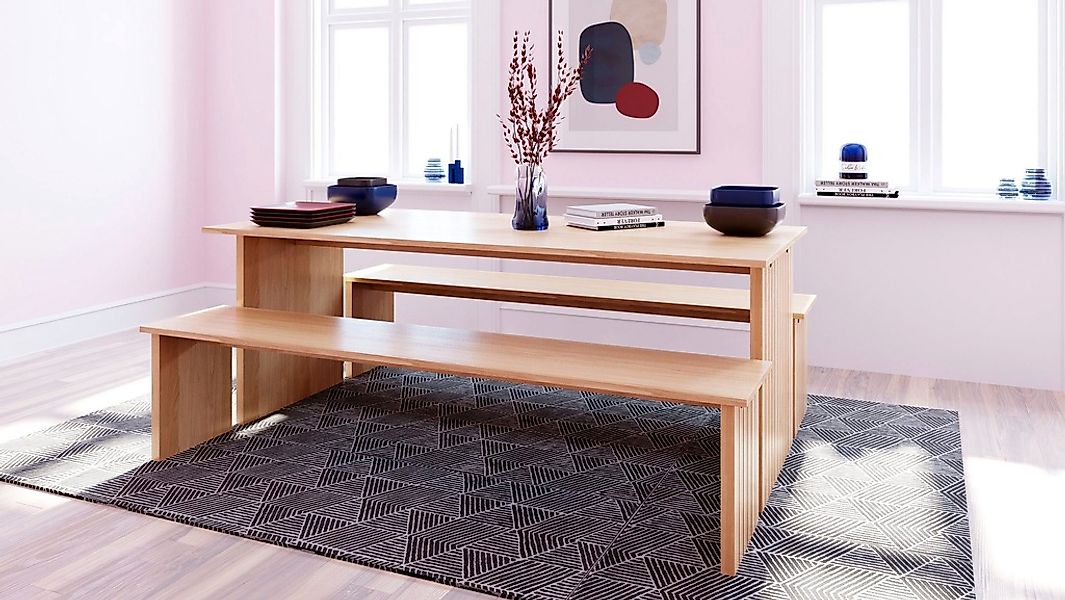 Woodman Esstisch "Stripe" Holzfurnier aus Eiche, Breite 160 cm, FSC-zertifi günstig online kaufen
