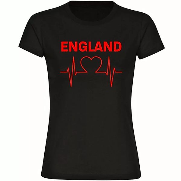 multifanshop T-Shirt Damen England - Herzschlag - Frauen günstig online kaufen