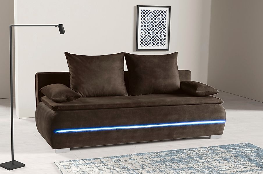 WERK2 Schlafsofa "Tekla LED, Bettcouch Breite 206cm, Liegefläche 200/140cm, günstig online kaufen