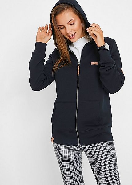 bonprix Kapuzensweatjacke mit Kapuze, mit Kängurutaschen, aus Baumwolle, mi günstig online kaufen
