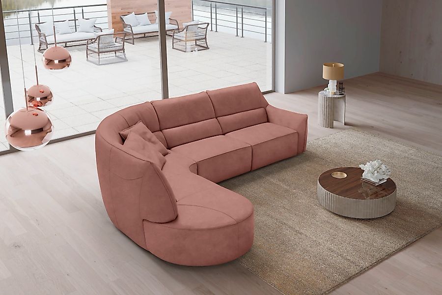 Egoitaliano Ecksofa "Puffy, extravagant & edel, Retro Designsofa, hoher Sit günstig online kaufen