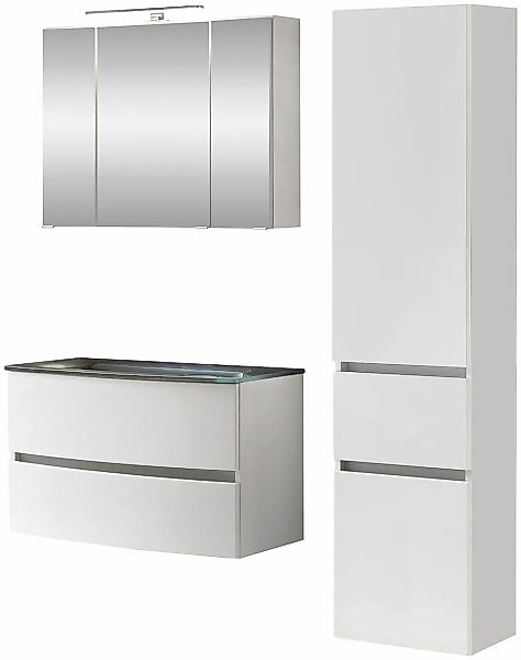 welltime Badezimmer-Set "Kaunas" Set, 3 Stk. tlg. bestehend aus Waschtisch- günstig online kaufen