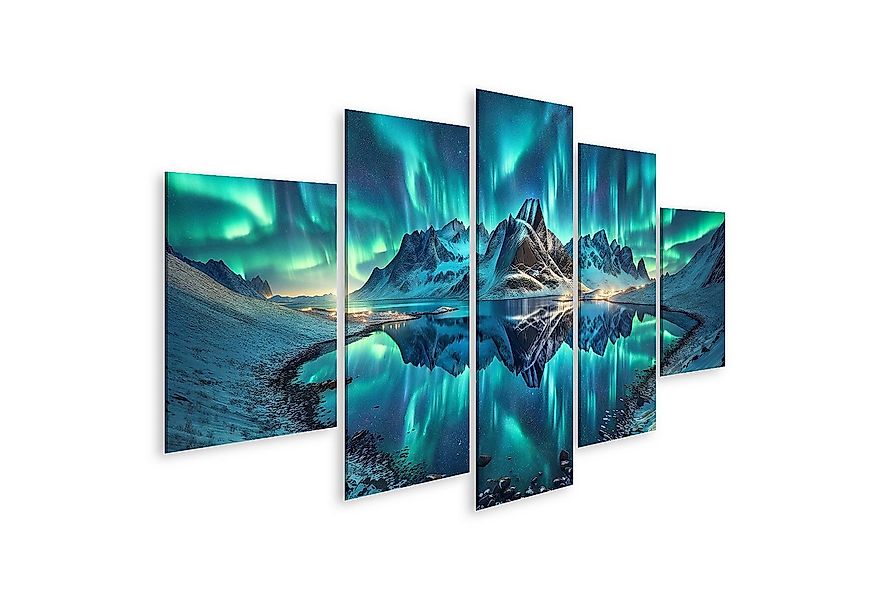 islandburner Leinwandbild Polarlichter über Nachtlandschaft atemberaubend A günstig online kaufen